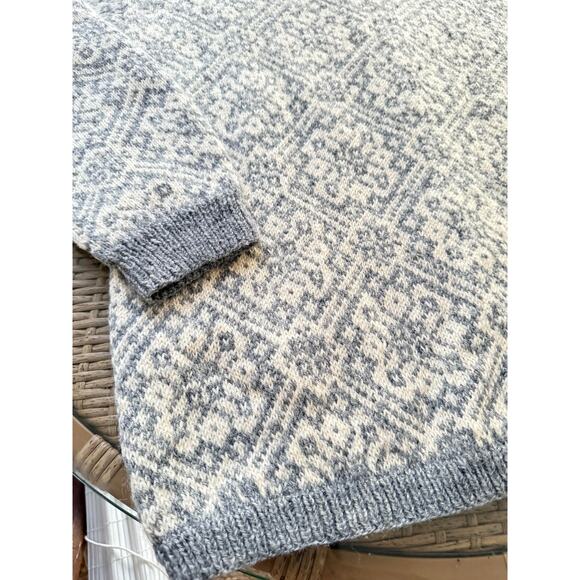 Husfliden Alesund Unisex Nordic Norwegian Wool Cardigan L/XL | Selbu Pattern - Picture 9 of 10